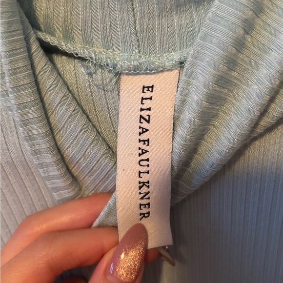 ELIZA FAULKNER DOLLY PUFF-SLEEVE TURTLENECK TOP - Picture 6 of 7